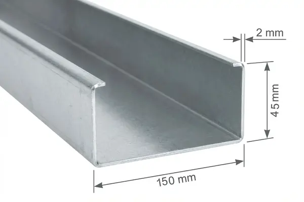 پروفیل استاد 45 × 150 ضخامت 2 میلیمتر