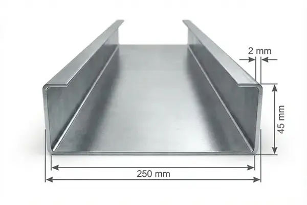 پروفیل استاد 45 × 250 ضخامت 2 میلیمتر