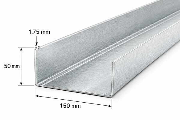 پروفیل رانر 50 × 150 ضخامت 1.75 میلیمتر