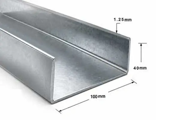 پروفیل رانر 40×100 ضخامت 1.25 میلیمتر