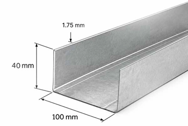پروفیل رانر 40×100 ضخامت 1.75 میلیمتر