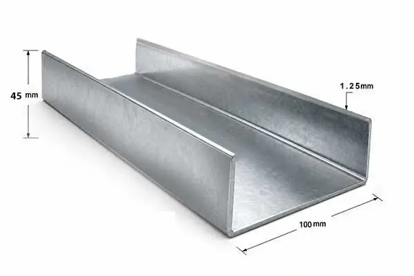 پروفیل رانر 45×100 ضخامت 1.25 میلیمتر