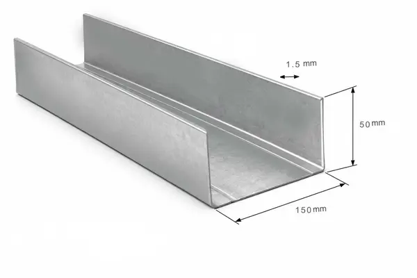 پروفیل رانر 50×150 ضخامت 1.5 میلیمتر