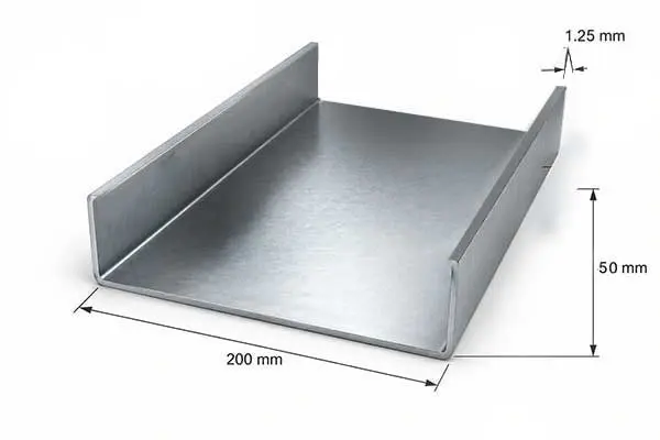 پروفیل رانر 50×200 ضخامت 1.25 میلیمتر