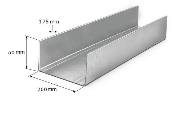 پروفیل رانر 50×200 ضخامت 1.75 میلیمتر