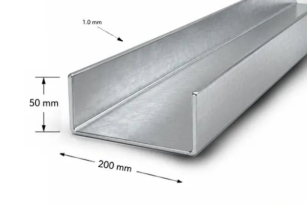 پروفیل رانر 50×200 ضخامت 1 میلیمتر