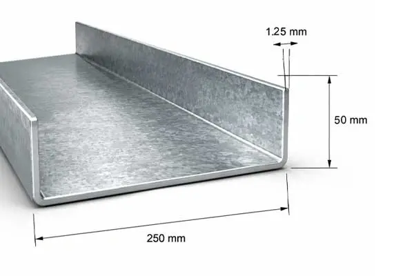 پروفیل رانر 50×250 ضخامت 1.25 میلیمتر