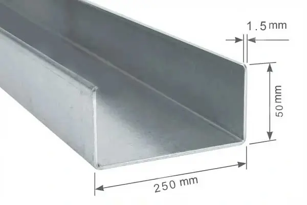 پروفیل رانر 50×250 ضخامت 1.5 میلیمتر