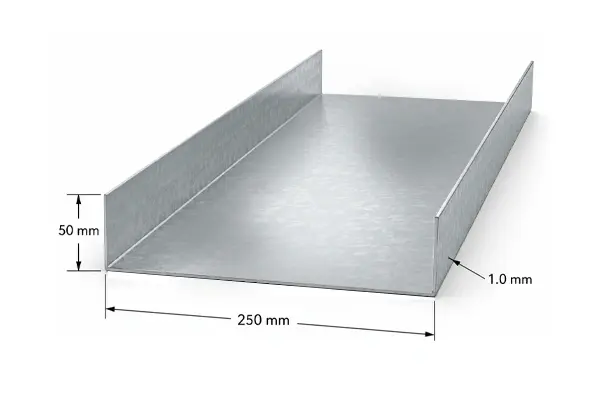 پروفیل رانر 50×250 ضخامت 1 میلیمتر