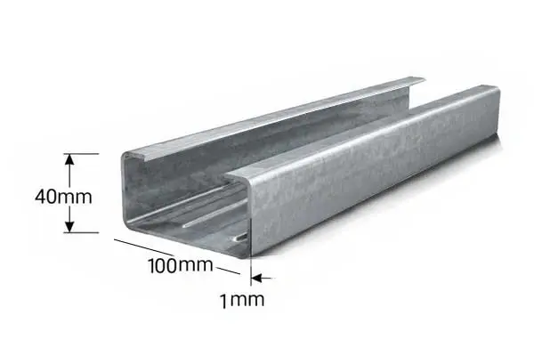 پروفیل استاد 40×100ضخامت 1 میلیمتر