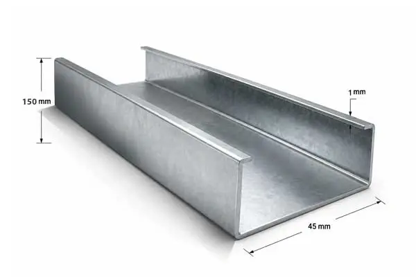 پروفیل استاد 45×150ضخامت 1 میلیمتر