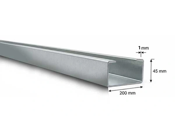 پروفیل استاد 45×200 ضخامت 1 میلیمتر