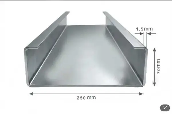 پروفیل استاد 70×250 ضخامت 1.5 میلیمتر