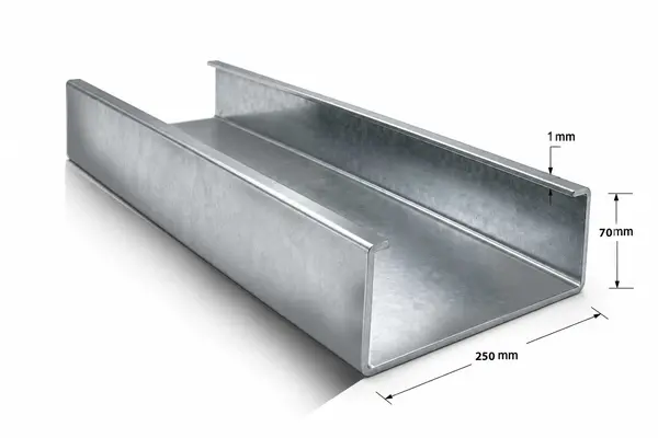 پروفیل استاد 70×250 ضخامت 1 میلیمتر